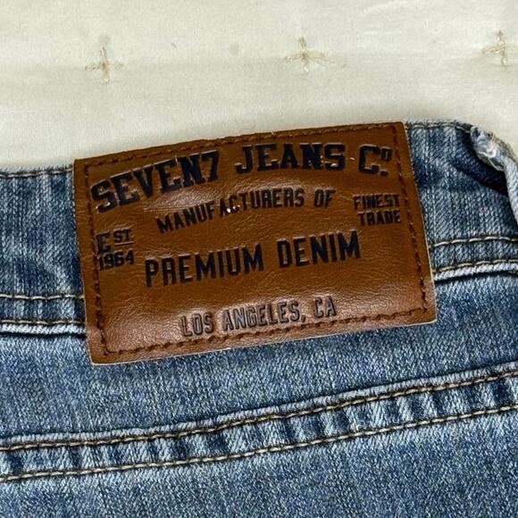 Seven7 Straight Fit Mid Rise Denim Jeans Men's 36x32 | Blue 5-Pocket Classic - Picture 6 of 13
